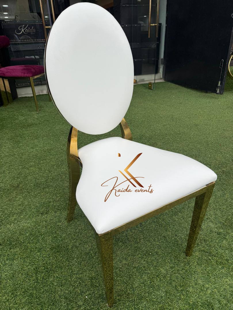 Chaise couronne dore