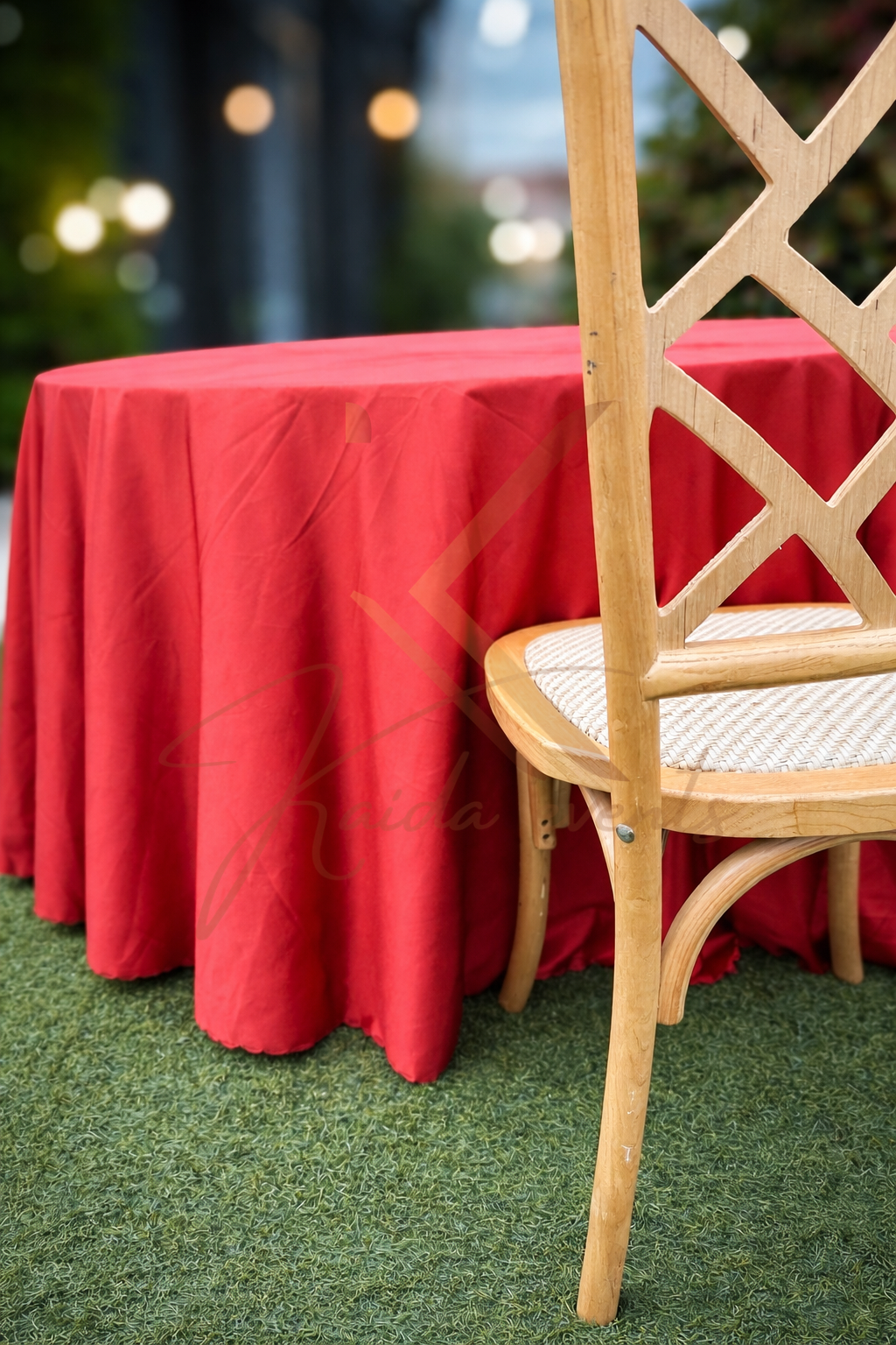 Nappe ronde orange brule satine