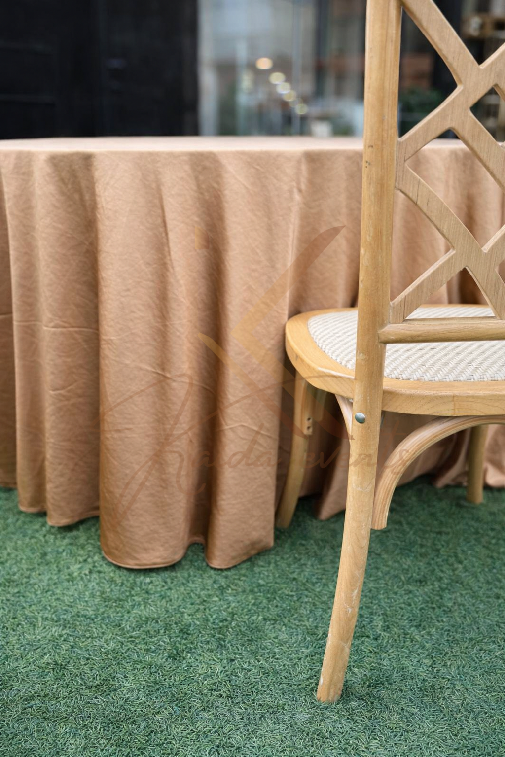 nappe de table Marron satine