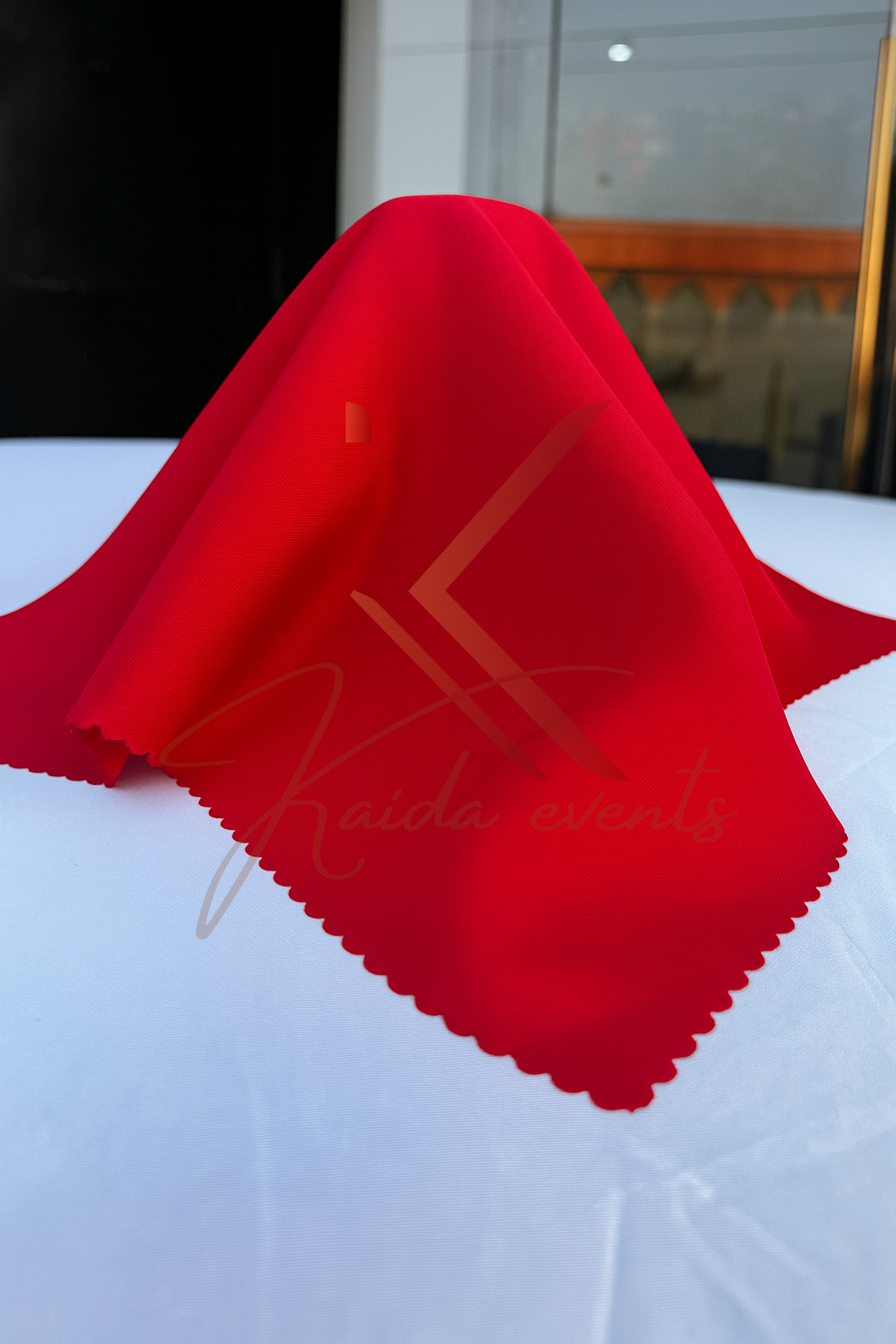 Serviette de table rouge sang