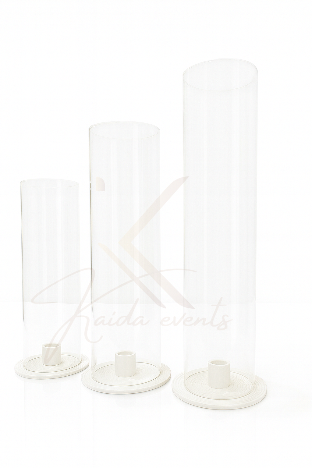 Set de bougeoirs blanc 2