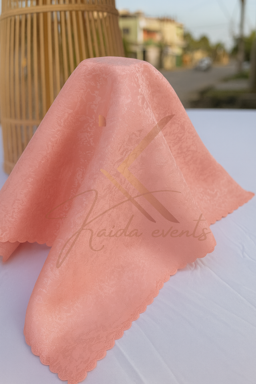 Serviette de table saumon motif