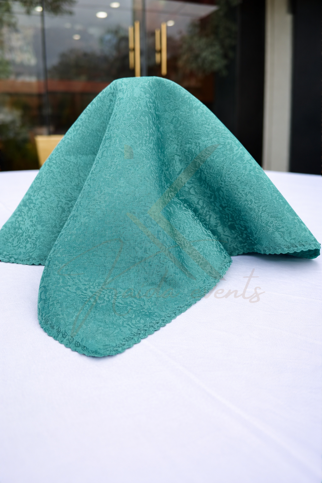 Serviette de table turquoise