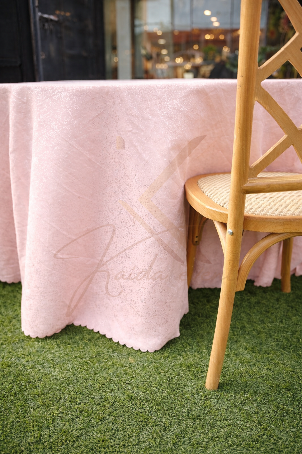 Nappe ronde rose baby