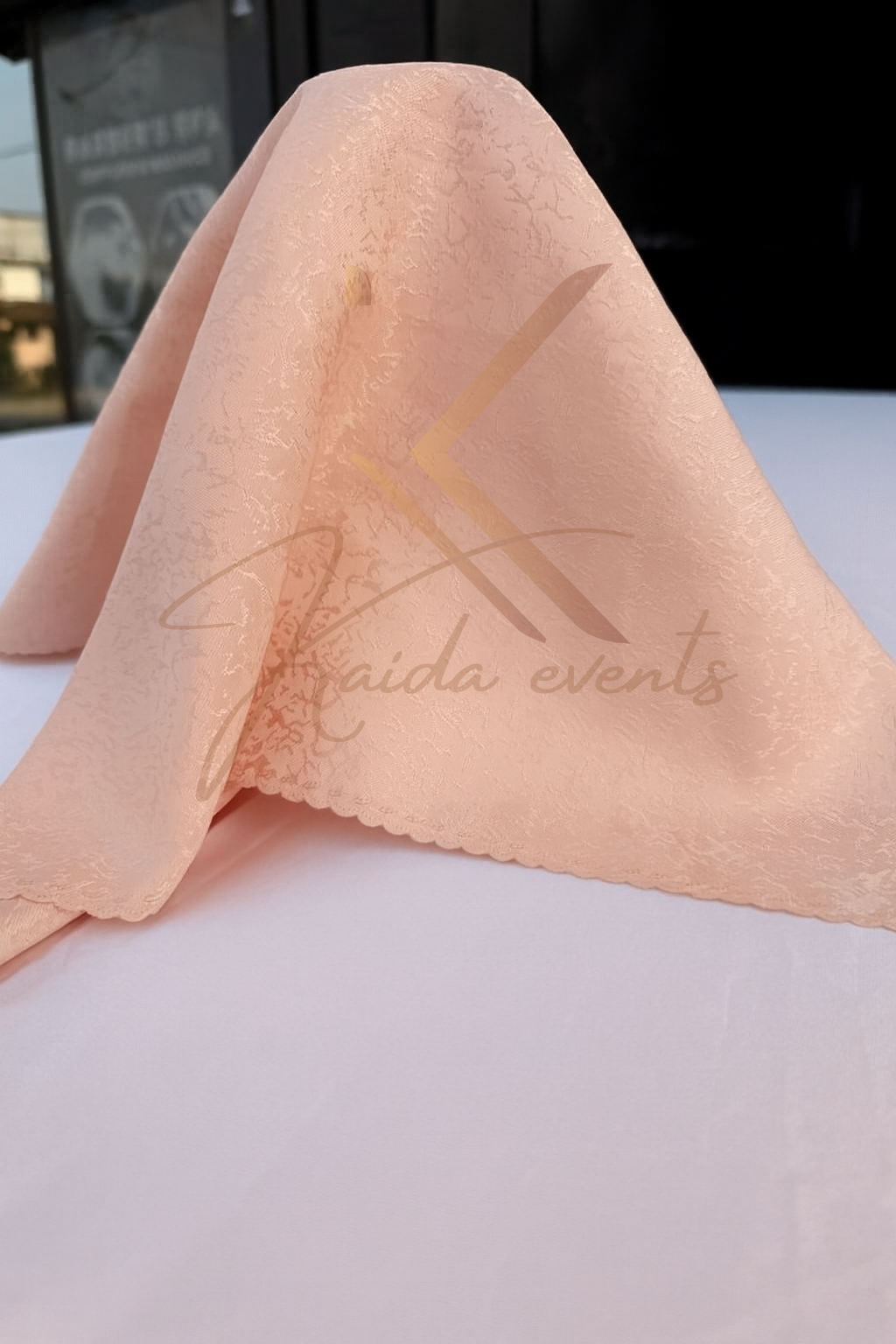Serviette de table saumon clair motif