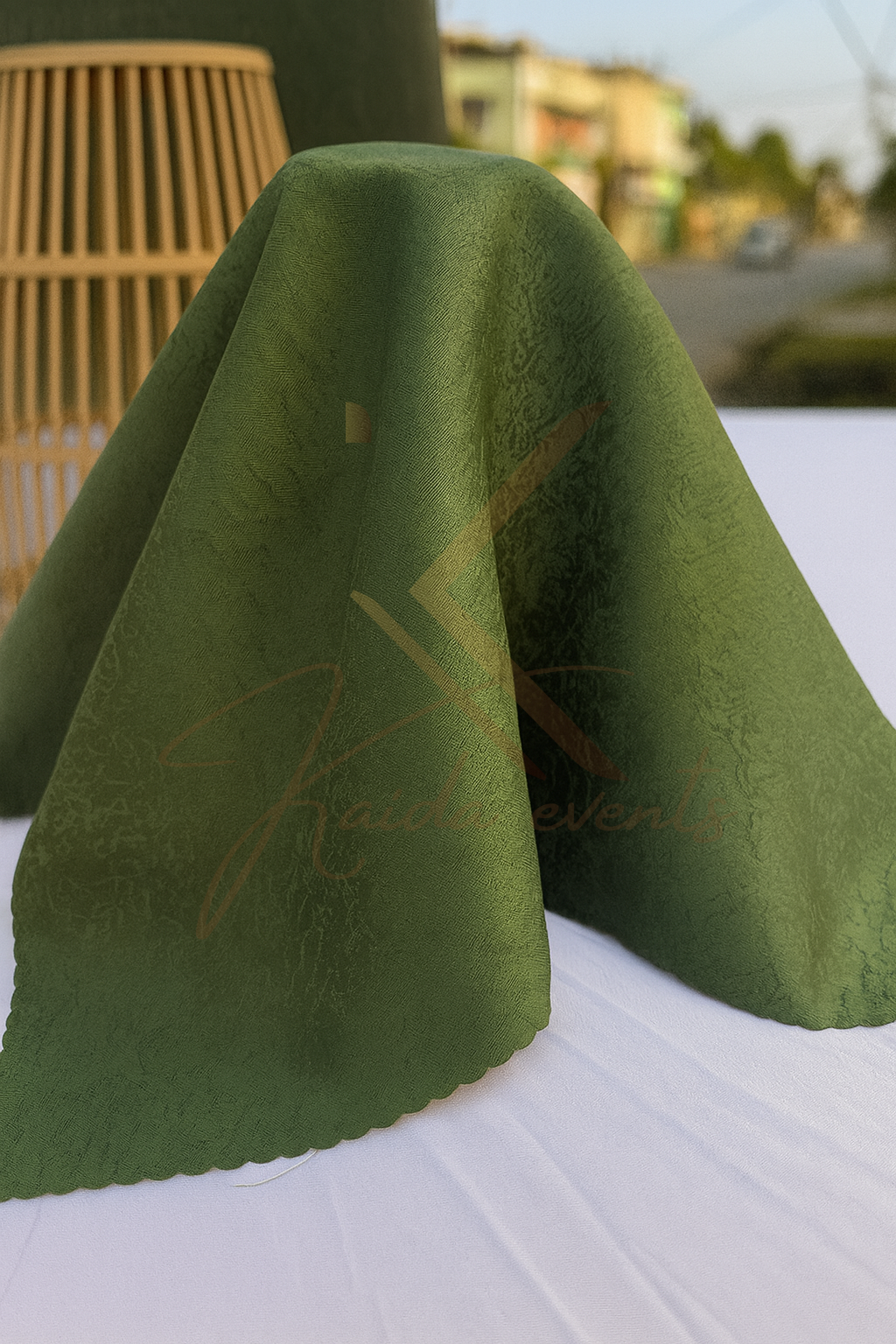 Serviette de table vert militaire motif