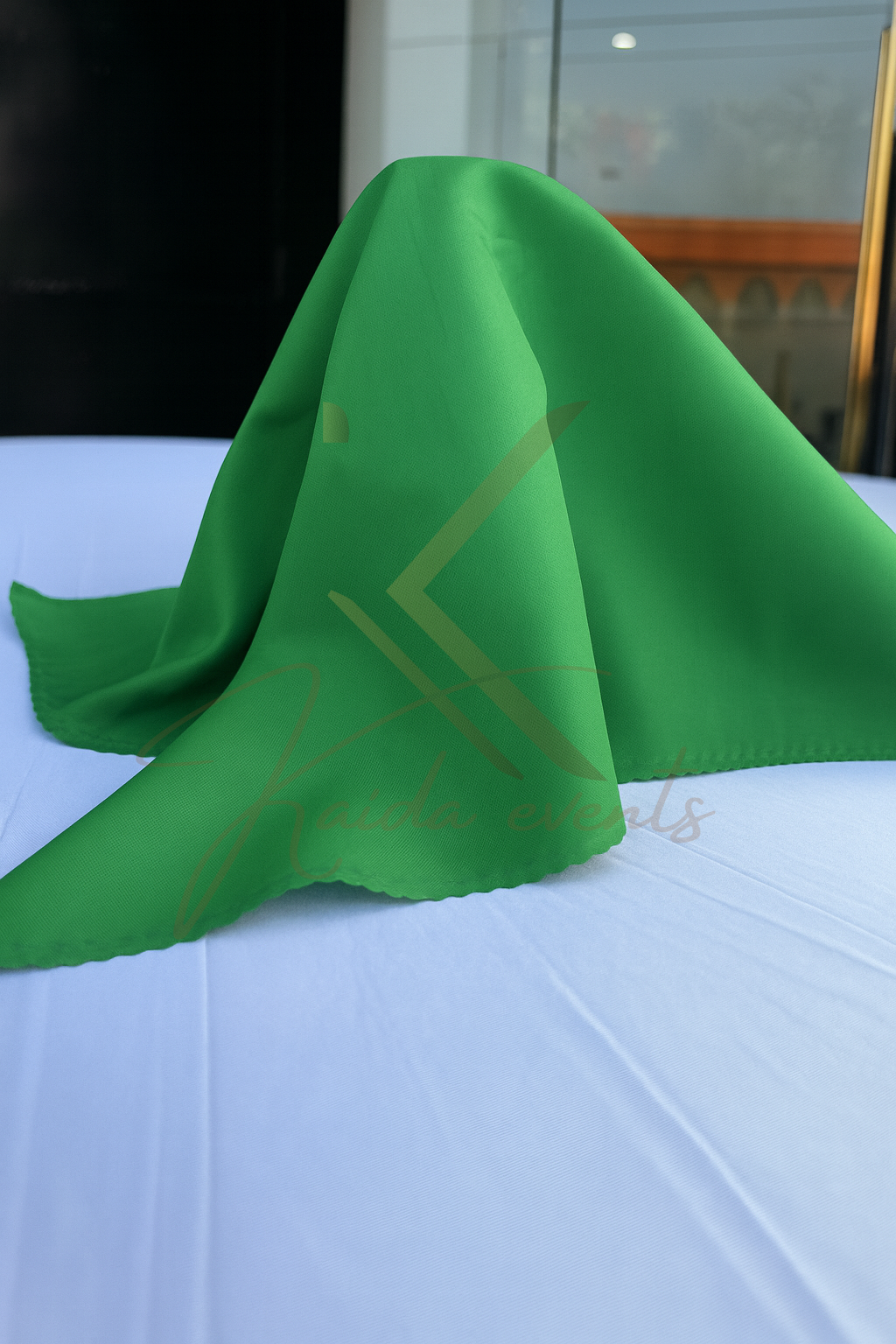 Serviette de table verte sans motif