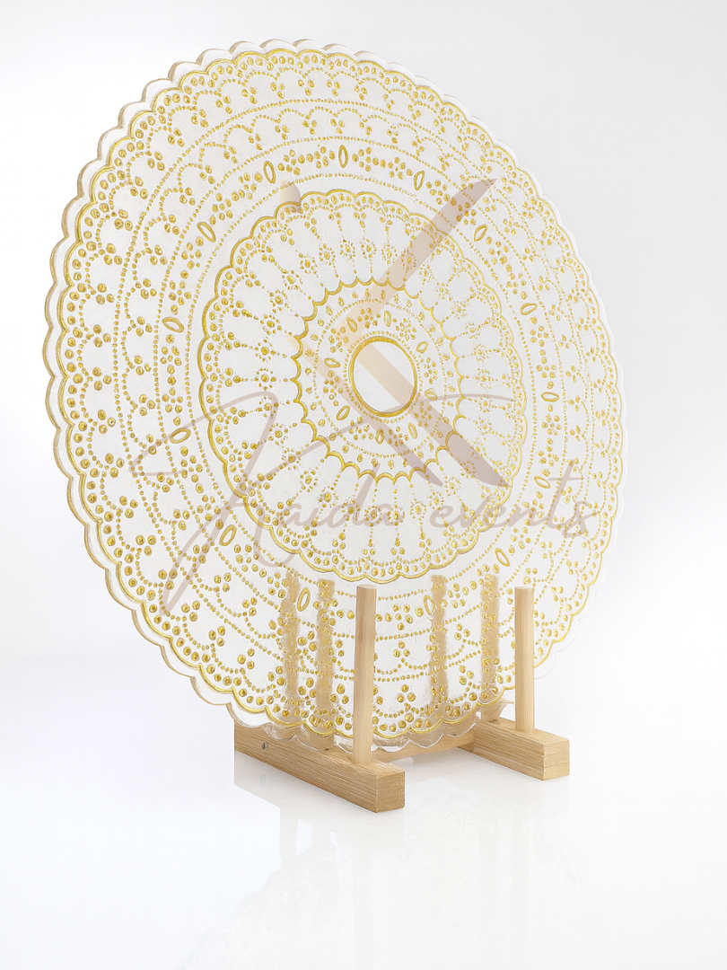 Assiette de presentation VINTED doree