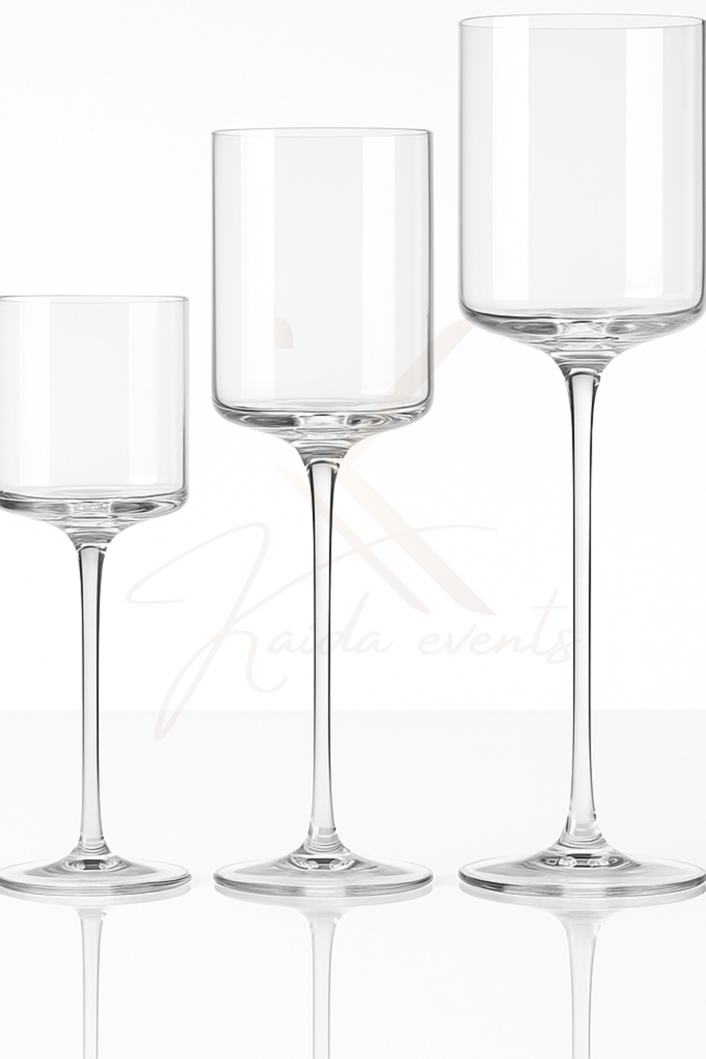set de bougeoirs transparent